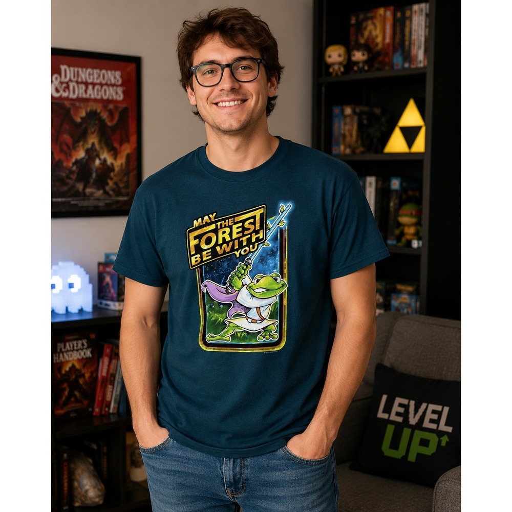 Gildan May The Forest Be With You Frog Tee L Forestcore Nerdy Graphic Shirt